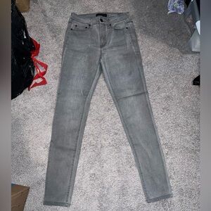 Gray high waisted jeans